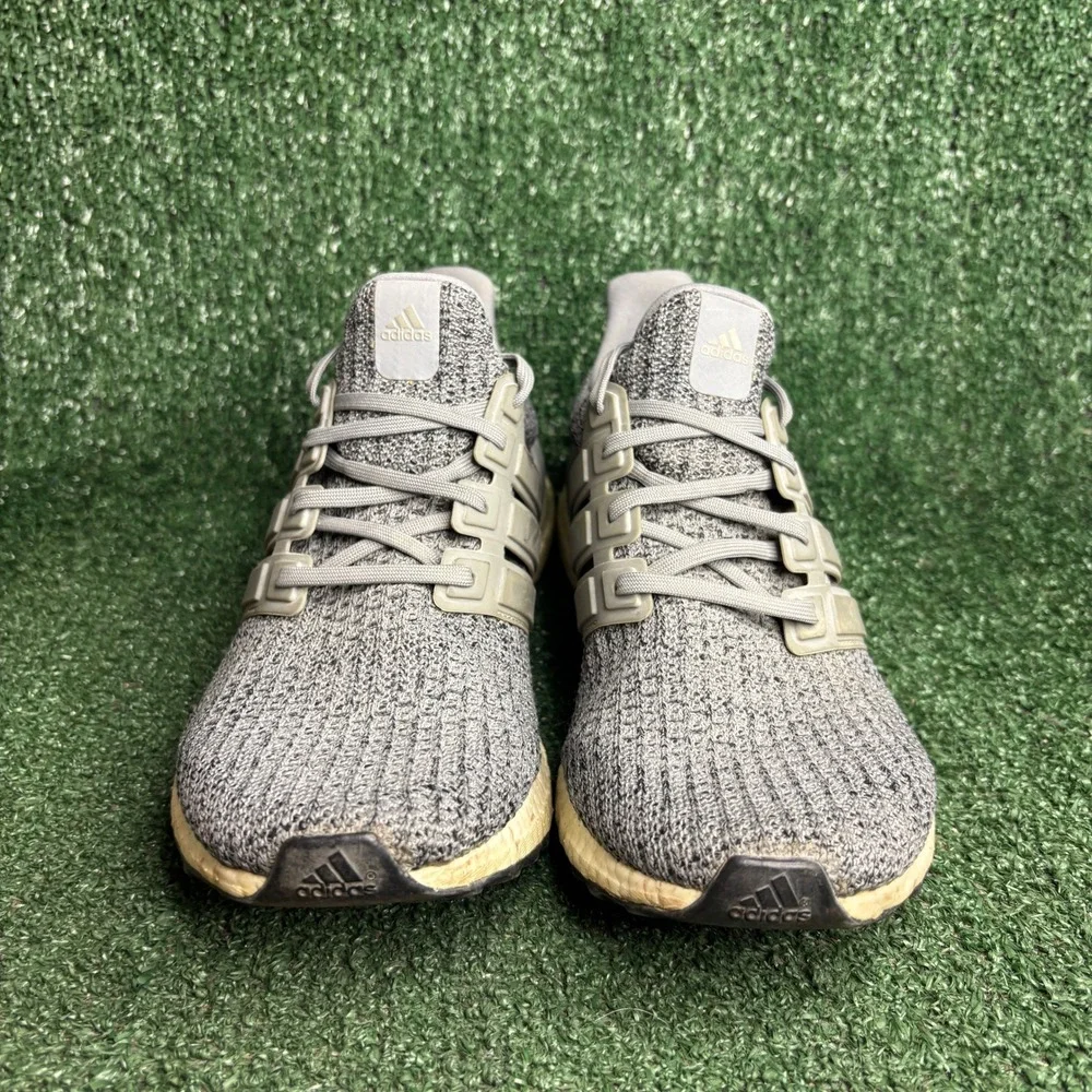 Adidas Ultra Boost 4.0 F36156 Primeknit Running Shoes Sneakers Grey Mens Size 10